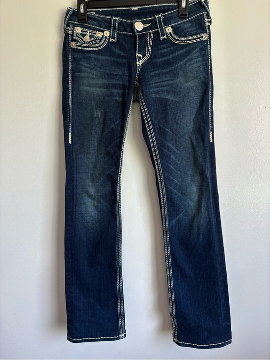 True Religion Denim - EUC True Religion Y2K Billi Big QT Boot Cut Jeans with White Stitching 26